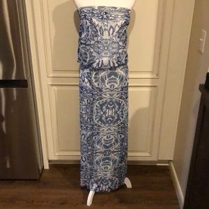NWOT Blue & White Maxi Dress by Cynthia Rowley, Size Small